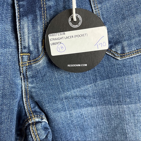 RES DENIM STRAIGHT LACER POCKET JEANS - Picture 5 of 9